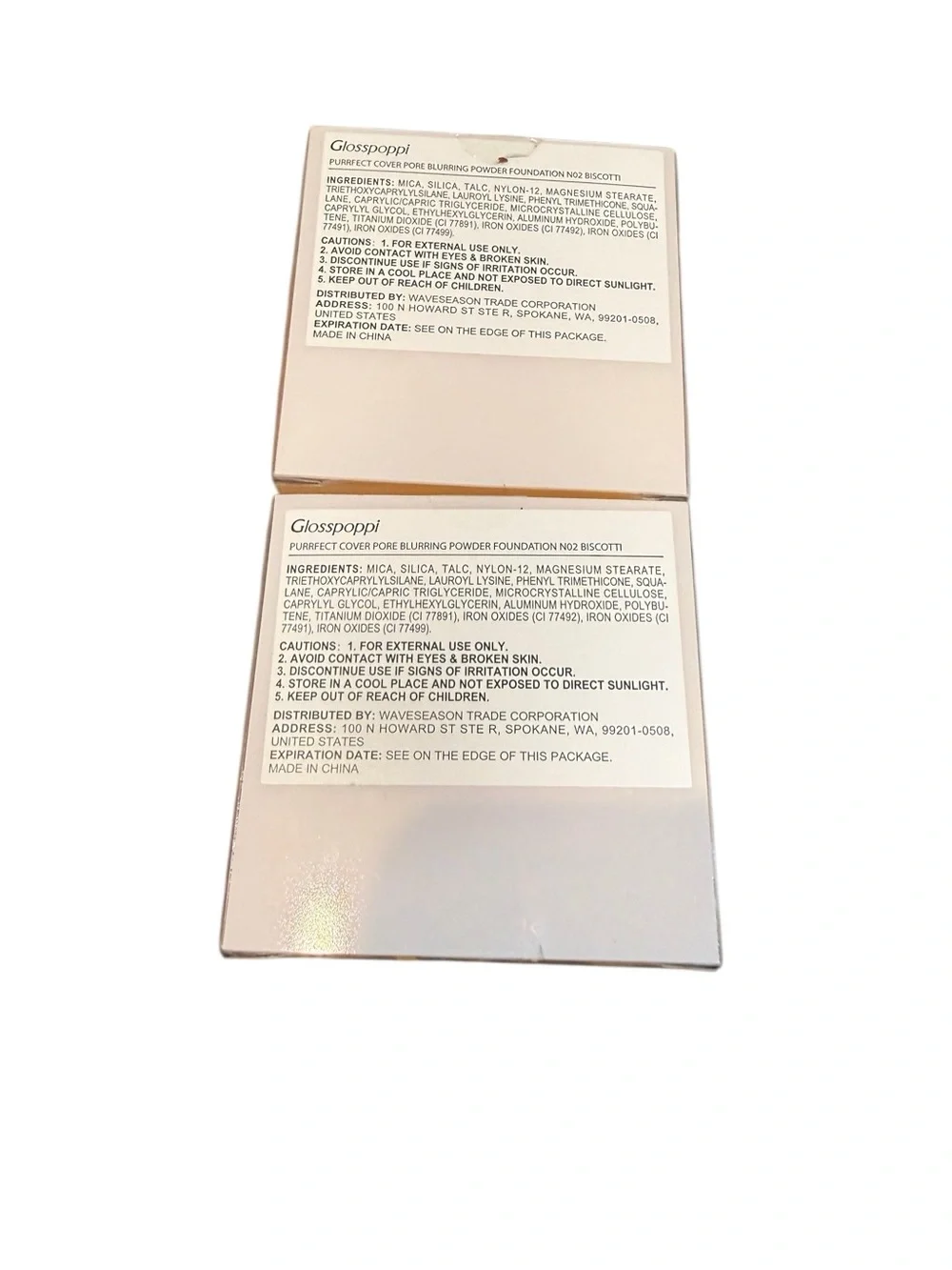New Glosspoppi Pore Blurring Powder Foundation - Gold Charm Accent N02 Biscotti